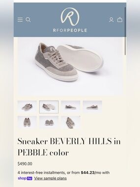 Beverly Hills Sneaker in Pebble Gray